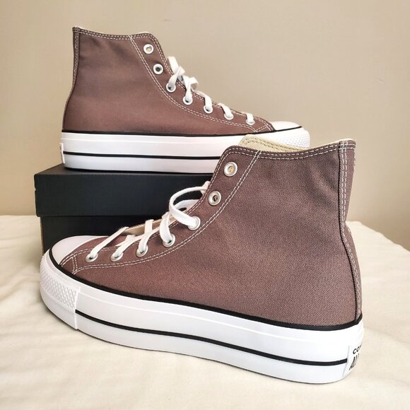 Converse Chuck Taylor All Star Lift Hi Platform Pumice Brown A12309F Womens Size - Picture 9 of 11